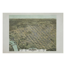 Load image into Gallery viewer, Digitally Restored and Enhanced 1872 Birds Eye View Columbia South Carolina Print - Drie Reconstruction Era State Capital - Post War - Archival Print
