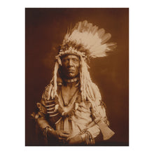 Cargar imagen en el visor de la galería, Digitally Restored and Enhanced 1900 Weasel Tail Piegan Warrior Print - Blackfoot Confederacy Indigenous Portrait - Montana Heritage - Archival Print
