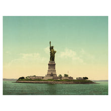 Load image into Gallery viewer, Digitally Restored and Enhanced 1905 Statue of Liberty Photo - New York Harbor Detroit Photochrom - Progressive Era Immigration - Archival Print
