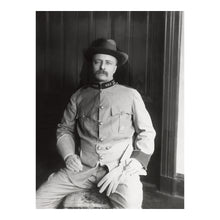 Cargar imagen en el visor de la galería, Digitally Restored and Enhanced 1898 Theodore Roosevelt Print - Rough Riders Uniform - Spanish American War Military Portrait - Archival Print

