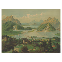 Cargar imagen en el visor de la galería, Digitally Restored and Enhanced 1878 Lakes of Killarney Print - Ireland County Kerry - Victorian Landscape Irish Heritage - Archival Print
