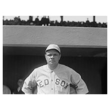 Load image into Gallery viewer, Digitally Restored and Enhanced 1919 Babe Ruth Print - Boston Red Sox Baseball Portrait - Bambino Slugger American Sports Legend - Archival Print
