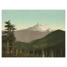 Load image into Gallery viewer, Digitally Restored and Enhanced 1898 Mt. Hood Print - Oregon Cascade Range Volcanic Summit - Evergreen Forest Mazamas Era - Archival Print
