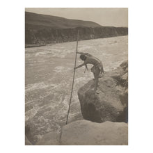Load image into Gallery viewer, Digitally Restored and Enhanced 1910 The Fisherman Wishham Print - Columbia River Indigenous Salmon Fishing - Pacific Northwest - Archival Print
