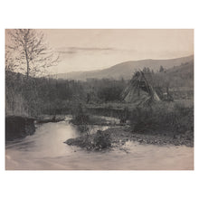 Load image into Gallery viewer, Digitally Restored and Enhanced 1900 Sun Rise on the Umatilla Print - Indigenous Oregon Tipi Columbia Plateau - Reservation Heritage - Archival Print
