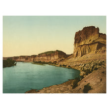 Load image into Gallery viewer, Digitally Restored and Enhanced 1898 Green River Bluffs Print - Utah Western Landscape - Detroit Photochrom Colorado Plateau - Archival Print
