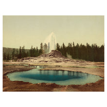 Load image into Gallery viewer, Digitally Restored and Enhanced 1898 Castle Geyser Print - Yellowstone National Park Geothermal - Western Wilderness Conservation - Archival Print
