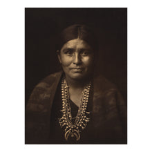 Load image into Gallery viewer, Digitally Restored and Enhanced 1904 Navaho Woman Portrait Print - Navajo Indigenous Southwest - Diné Heritage Photography - Archival Print
