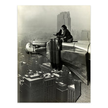 Cargar imagen en el visor de la galería, Digitally Restored and Enhanced 1930 Margaret Bourke-White Photo Print - Old Photo of Margaret Burke White Atop Chrysler Building New York City Poster
