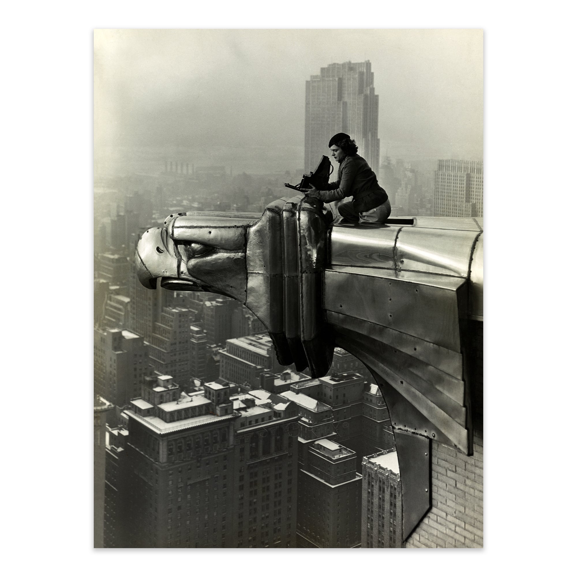 1930 Margaret Bourke-White Atop Chrysler Building New York Photo 
