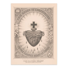 Load image into Gallery viewer, Digitally Restored and Enhanced 1874 The Sacred Heart of Jesus Picture Photo - Vintage Sacred Heart Poster Print - Sacred Heart of Jesus Poster Wall Art
