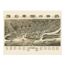 Load image into Gallery viewer, Digitally Restored and Enhanced 1889 Dubuque Iowa Map Poster - Vintage Perspective Map of Dubuque City Iowa Poster Print - History Map of Iowa Wall Art

