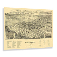 Load image into Gallery viewer, Digitally Restored and Enhanced 1889 North Yakima Washington State Map Poster - Old View of the City of North Yakima Washington Map Print Wall Art
