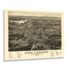 Load image into Gallery viewer, Digitally Restored and Enhanced 1885 South Weymouth Massachusetts Map Poster - Vintage South Weymouth Norfolk County Map of Massachusetts Wall Art Print
