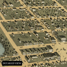 Cargar imagen en el visor de la galería, Digitally Restored and Enhanced 1870 Owatonna Minnesota Map Print - Historic Bird&#39;s Eye View of Owatonna Steele County Map of Minnesota Poster Wall Art
