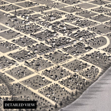 Load image into Gallery viewer, Digitally Restored and Enhanced 1869 Saint Cloud Stearns County Minnesota Map Poster - Old Bird&#39;s Eye View of the City of St Cloud MN Map Wall Art Print
