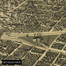Load image into Gallery viewer, Digitally Restored and Enhanced 1889 Kearney Nebraska Map Print - Old Perspective Map of Kearney City Buffalo County Nebraska State Map Wall Art Poster
