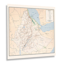 Cargar imagen en el visor de la galería, Digitally Restored and Enhanced 1968 Ethiopia Map Print - Vintage Map of Ethiopia Poster Wall Art - History Map of Ethiopia East Africa Poster Print
