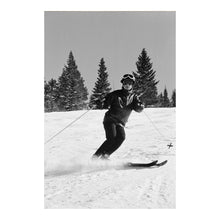 Load image into Gallery viewer, Digitally Restored and Enhanced 1964 Skiing Down the Slope Vail Print - Colorado Rocky Mountains Winter Sports - Pioneer Resort Era - Archival Print
