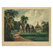 Load image into Gallery viewer, Digitally Restored and Enhanced 1856 Sunny Side Print - Currier Ives Washington Irving Home Hudson River Tarrytown - Sleepy Hollow Era - Archival Print
