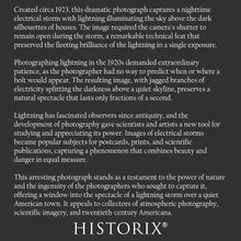 Load image into Gallery viewer, Digitally Restored and Enhanced 1923 Lightning Storm Print - Electrical Night Sky Thunderstorm Silhouette Photography - Jazz Age - Archival Print
