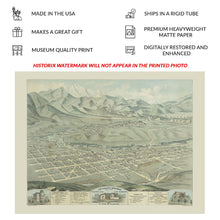 Load image into Gallery viewer, Digitally Restored and Enhanced 1874 Colorado Springs Bird's Eye View Map - Pikes Peak Western Town Cartography - Colorado City and Manitou - Archival Reproduction
