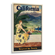 Cargar imagen en el visor de la galería, Digitally Restored and Enhanced 1934 California Coastline Rail Travel Poster - Vintage Railroad Tourism - Depression Era Travel Art - West Coast Scenery
