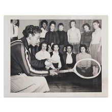 Load image into Gallery viewer, Digitally Restored and Enhanced 1957 Althea Gibson Tennis Print - Brooklyn Clinic Champion African American Sports History - Wimbledon Era - Archival Print
