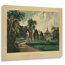 Load image into Gallery viewer, Digitally Restored and Enhanced 1856 Sunny Side Print - Currier Ives Washington Irving Home Hudson River Tarrytown - Sleepy Hollow Era - Archival Print

