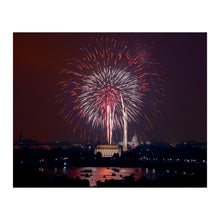 Load image into Gallery viewer, Digitally Restored and Enhanced 2008 July 4th Fireworks Washington DC Print - National Mall Capitol Independence Day - Patriotic Celebration - Archival Print
