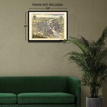 Load image into Gallery viewer, Digitally Restored and Enhanced 1655 Paris France Panoramic City View Print - Baroque Seine River Skyline - Palaces Gardens and City Gates - Museum-Quality Print
