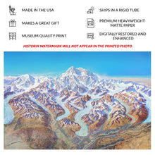 Load image into Gallery viewer, Digitally Restored and Enhanced 1994 Denali Alaska Range Panorama Map - Painted Relief Cartography - Subarctic Mountain Landscape - Interior Alaska Wilderness

