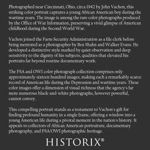 Load image into Gallery viewer, Digitally Restored and Enhanced 1942 African American Boy Cincinnati Print - WWII Home Front Color Portrait Photography - Wartime Ohio - Archival Print
