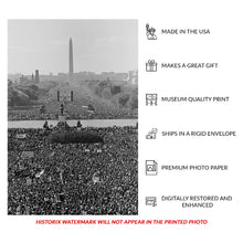 Load image into Gallery viewer, Digitally Restored and Enhanced 1995 Million Man March Print - Washington DC National Mall Aerial African American History - Civic Gathering - Archival Print
