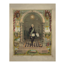 Cargar imagen en el visor de la galería, Digitally Restored and Enhanced 1866 Washington as a Freemason Print - Masonic Lodge Regalia Founding Father Portrait - Reconstruction Era - Archival Print
