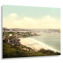 Load image into Gallery viewer, Digitally Restored and Enhanced 1890 St Ives Cornwall England Print - Victorian Seaside Fishing Harbor Celtic Coast - Old World - Archival Print

