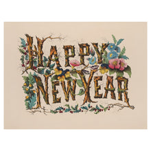Load image into Gallery viewer, Digitally Restored and Enhanced 1876 Happy New Year Print - Currier and Ives Gilded Age Holiday Celebration Art - Festive Tradition - Archival Print
