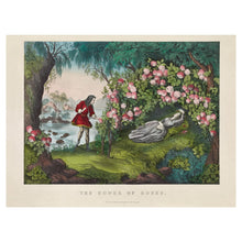 Cargar imagen en el visor de la galería, Digitally Restored and Enhanced 1856 The Bower of Roses Print - Currier Ives Victorian Floral Botanical Romantic Art - Parlor Decor - Archival Print
