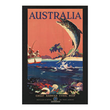 Cargar imagen en el visor de la galería, Digitally Restored and Enhanced 1930 Great Barrier Reef Game Fishing Travel Poster - Queensland Australia Coral Sea - Vintage Angling and Marine Wildlife Art
