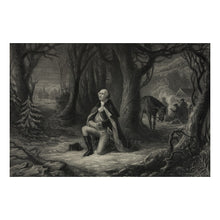Cargar imagen en el visor de la galería, Digitally Restored and Enhanced 1866 Prayer at Valley Forge Print - Washington Revolutionary War Winter Patriotic Art - Independence - Archival Print
