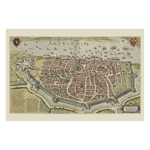 Load image into Gallery viewer, Digitally Restored and Enhanced 1699 Antwerp Belgium Bird's Eye City Map - Baroque Flemish Cartography - Dutch Golden Age Port Plan - Museum-Quality Print
