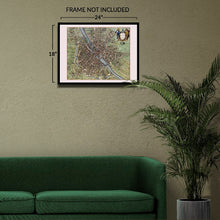 Load image into Gallery viewer, Digitally Restored and Enhanced 1657 Paris France Walled City Street Plan Map - Baroque Cartography - Seine Ramparts and Faubourgs - Museum-Quality Print
