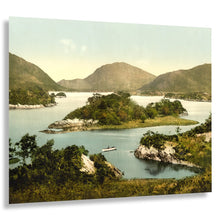 Cargar imagen en el visor de la galería, Digitally Restored and Enhanced 1890 Upper Lake Killarney Ireland Print - Photochrom County Kerry MacGillycuddy Reeks Mountains - Victorian Era - Archival Print
