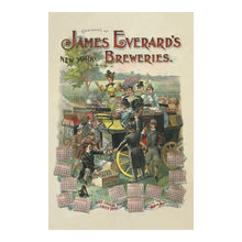 Cargar imagen en el visor de la galería, Digitally Restored and Enhanced 1895 James Everards Breweries Print - Gilded Age New York Beer Advertising Calendar - Harlem NYC - Archival Print
