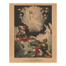 Load image into Gallery viewer, Digitally Restored and Enhanced 1856 The Resurrection Print - Currier Ives Easter Christ Biblical Victorian Religious - Devotional - Archival Print
