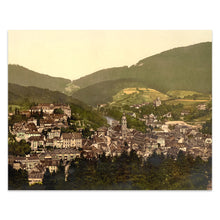 Load image into Gallery viewer, Digitally Restored and Enhanced 1890 Baden Baden Germany Print - Black Forest Spa Town Victorian European Travel Art - Grand Tour - Archival Print
