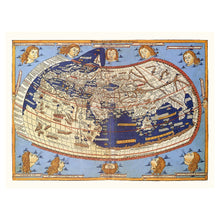 Load image into Gallery viewer, Digitally Restored and Enhanced 1482 Ancient World Map - Renaissance Cartography - Fifteenth Century Old World Geography - Museum-Quality Print

