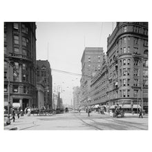 Load image into Gallery viewer, Digitally Restored and Enhanced 1905 Euclid Avenue Cleveland Print - Ohio Downtown Streetscape Gilded Age Urban - Showplace of America - Archival Print
