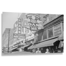 Cargar imagen en el visor de la galería, Digitally Restored and Enhanced 1939 Beale Street Memphis Tennessee Photo - Wolcott FSA Secondhand Clothing Store Pawn Shop - Depression Era - Archival Print
