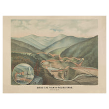 Cargar imagen en el visor de la galería, Digitally Restored and Enhanced 1884 Round Knob Blue Ridge Railroad View - Appalachian Mountain Landscape - Western North Carolina Resort - Archival Reproduction
